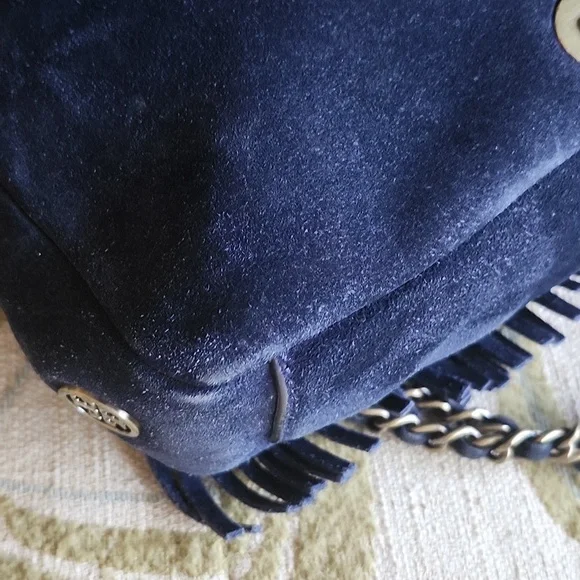 SALE💥Tory Burch Fringe Farrah Suede Purse - Picture 7 of 16